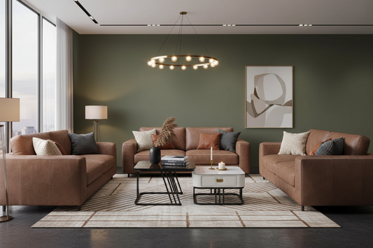 Elegant Nesting Square Glass Top & Marble Top Drawer Table