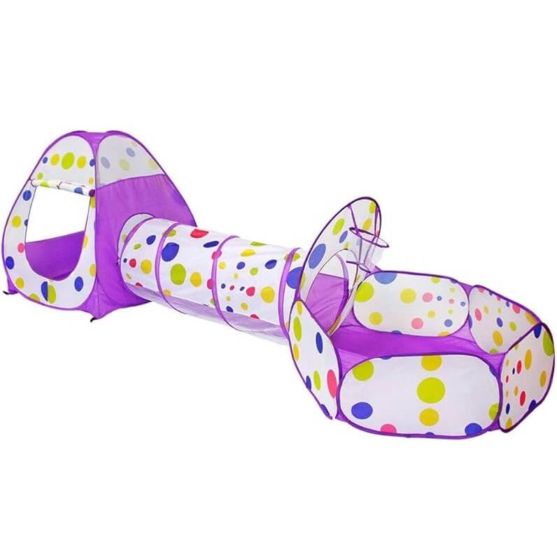 Kids 3-in-1 Play Tent with Tunnel - Indoor & Outdoor Adventure Playhouse