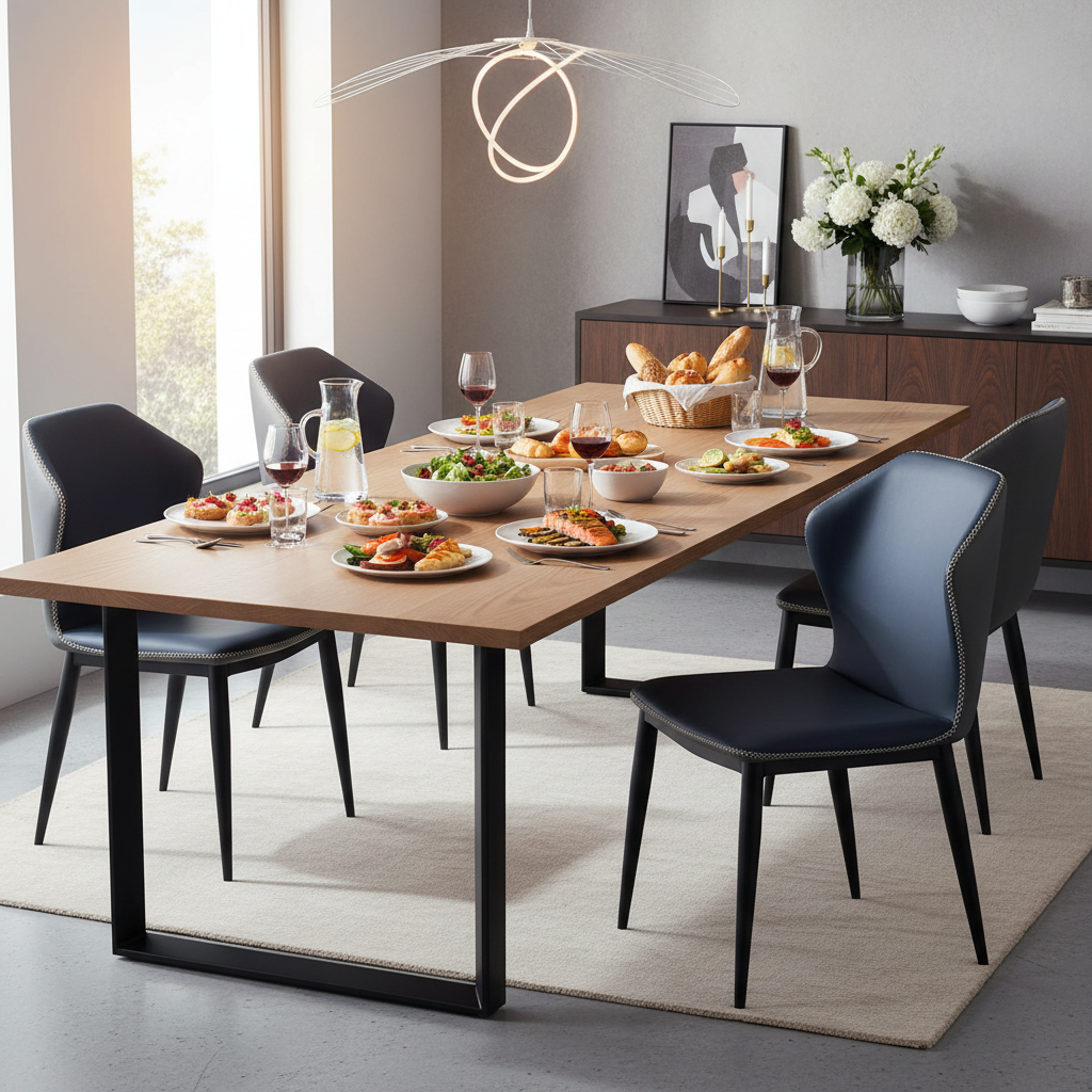 Modern Stitched Dining Chair