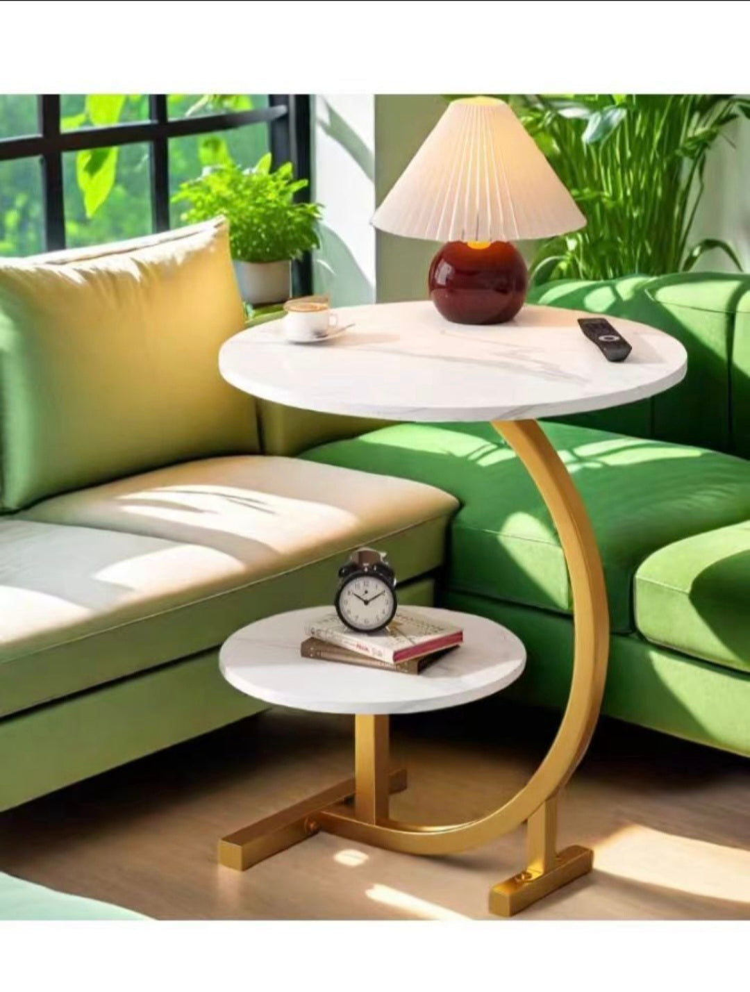 Double Layer Round Side Coffee Table