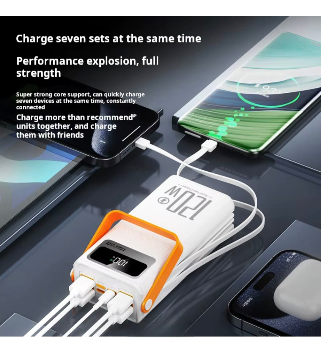 UltraCharge 120W Portable Power Bank with Lantern