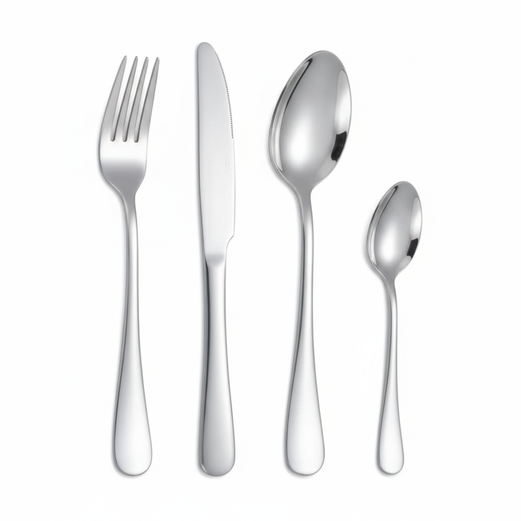 24-Piece Stainless Steel Cutlery Set - Mirror Polished Flatware