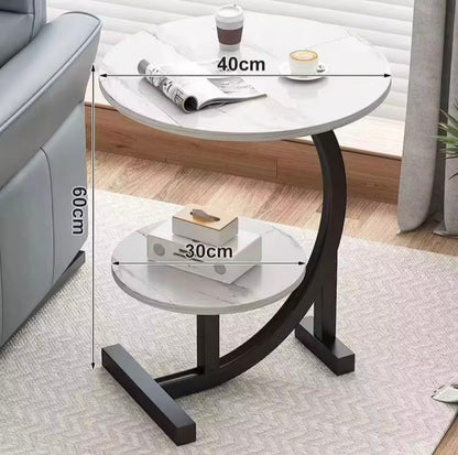 Double Layer Round Side Coffee Table