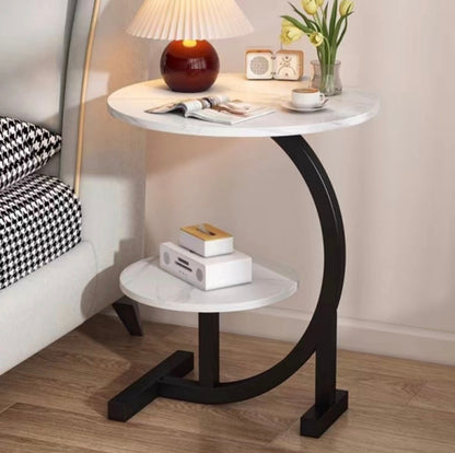 Double Layer Round Side Coffee Table
