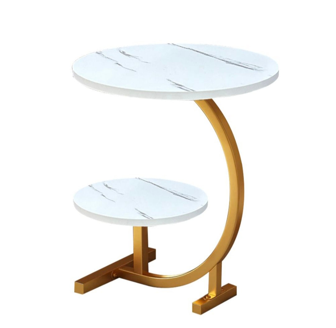 Double Layer Round Side Coffee Table