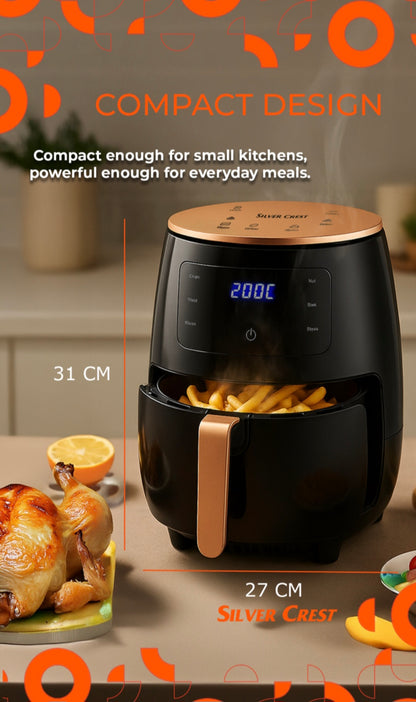 Silver crest Air Fryer 6L - Large Capacity for Family Cooking