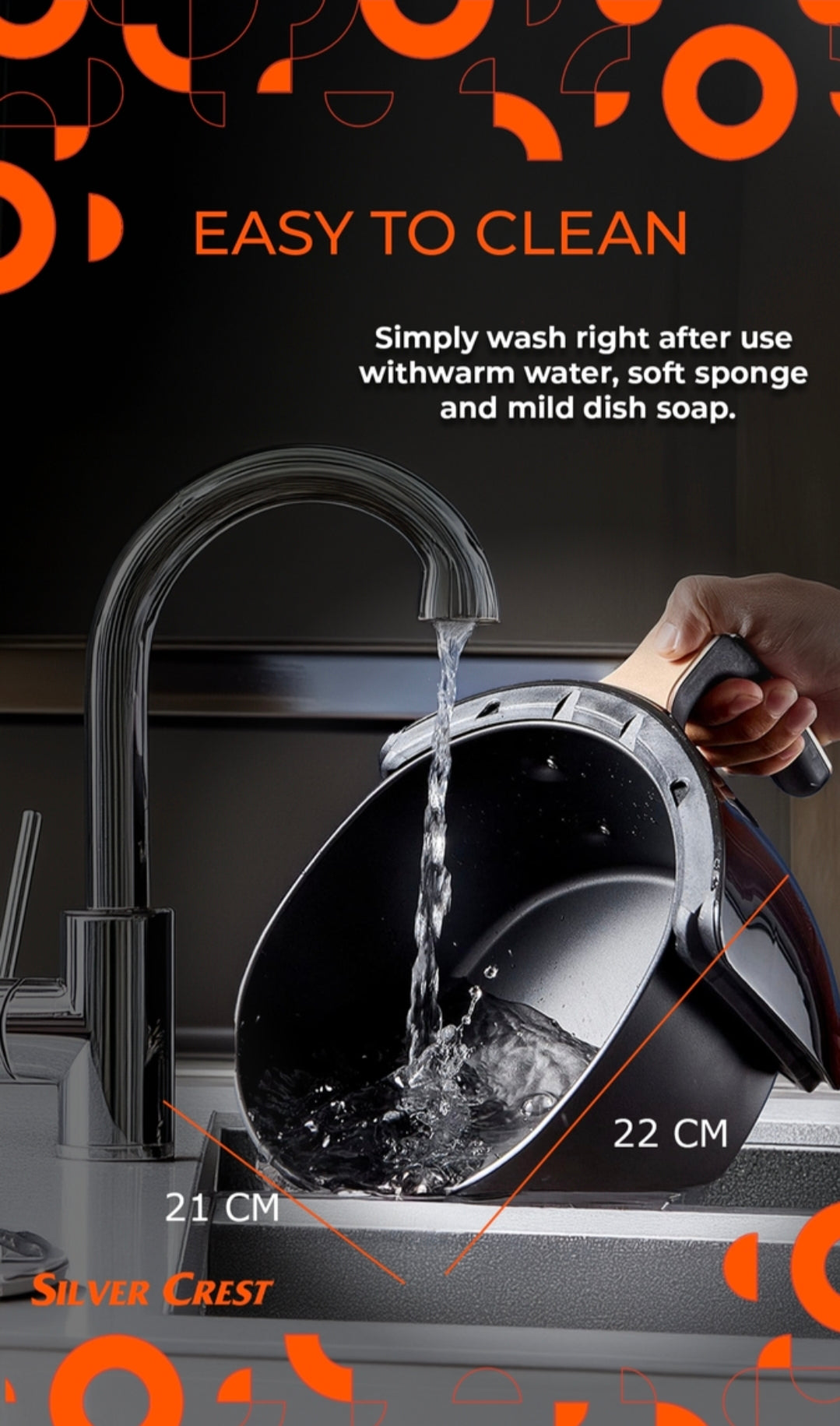 Silver crest Air Fryer 6L - Large Capacity for Family Cooking