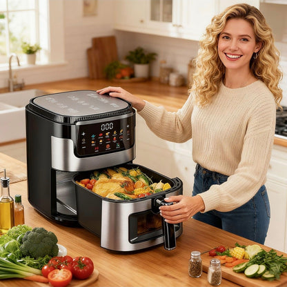 15L Large Capacity Touch Air Fryer with Viewing Window