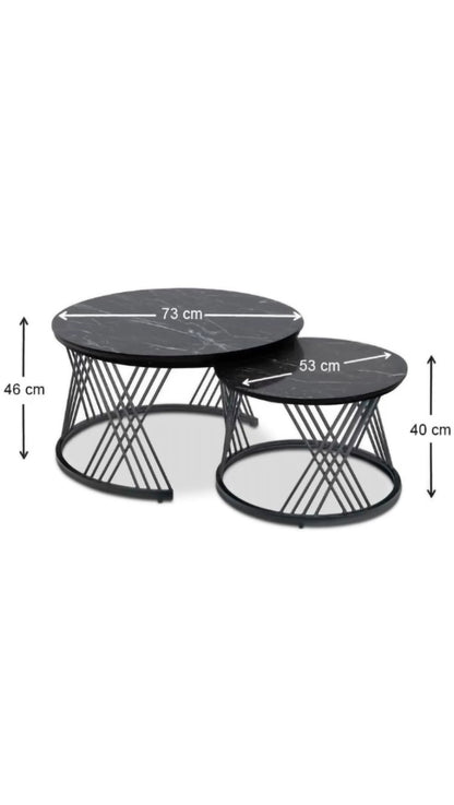 Wooden coffee table with a white background